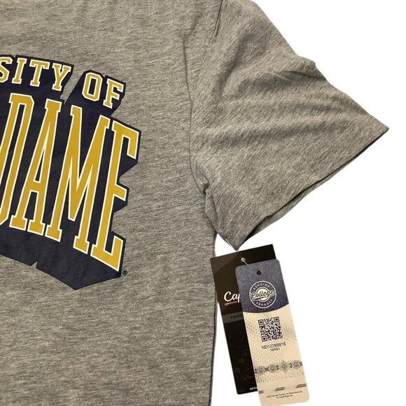 NWT Notre Dame Fighting Irish Logo Short Sleeve Tee Mens Size Small Gray - Picture 6 of 8